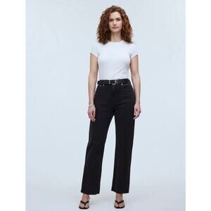 MADEWELL Black Belmere Wash The Curvy '90s Straight Jean Size ￼26